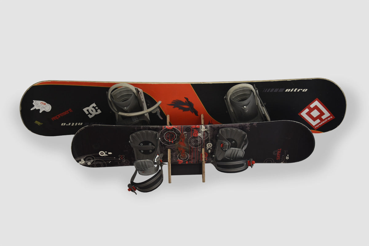 Wandhalter für 2 Snowboards oder Skateboards