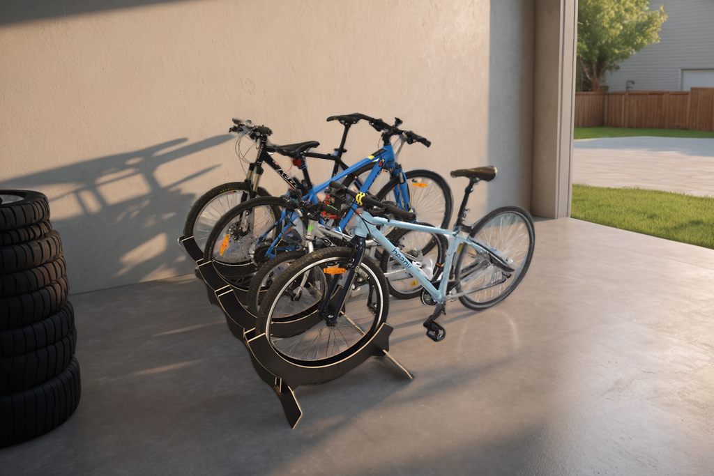 Verstellbarer Ständer für 4 Fahrräder