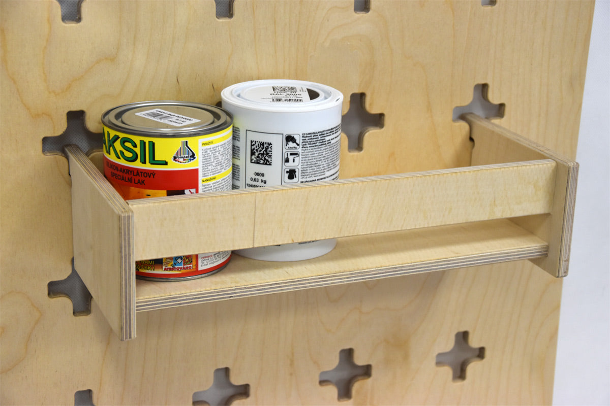 Hängendes Regal mit Stopper