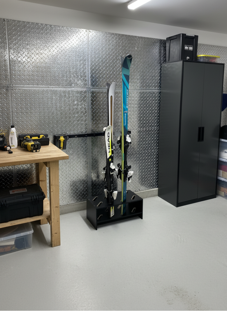 Skiständer aus Holz - 8 Paar, 61 x 33 cm