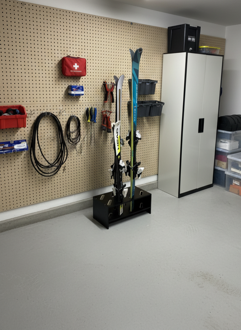 Skiständer aus Holz - 8 Paar, 61 x 33 cm